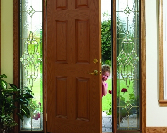 Signet fiberglass w/decorative glass sidelites