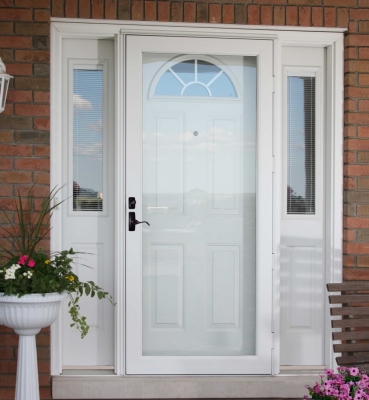 Fullview storm door