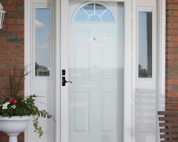 Fullview storm door