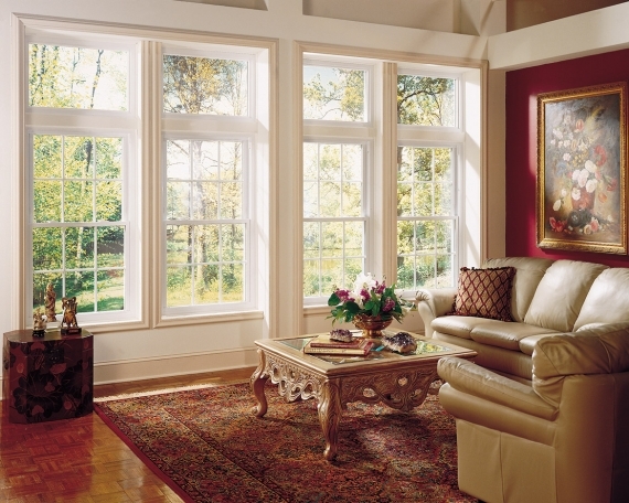 Double Hungs White Living Room